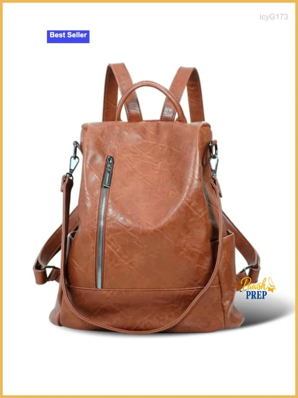 Women PU Leather Anti-theft Backpack Purse 3-in-1 Backpack Shoulder Tote